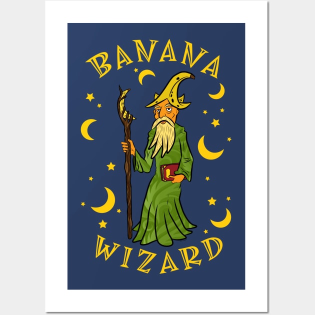 Banana Wizard Wall Art by stevenselbyart